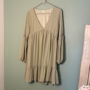 Peach Love California Sage Green Mini Dress